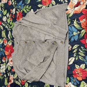 Size Large Time and Tru Grey Sweater Cardigan
